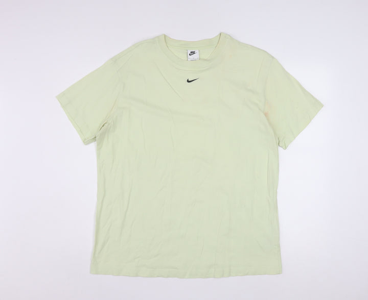 Nike Men's Light Green Cotton Short Sleeve Crew Neck T-Shirt M