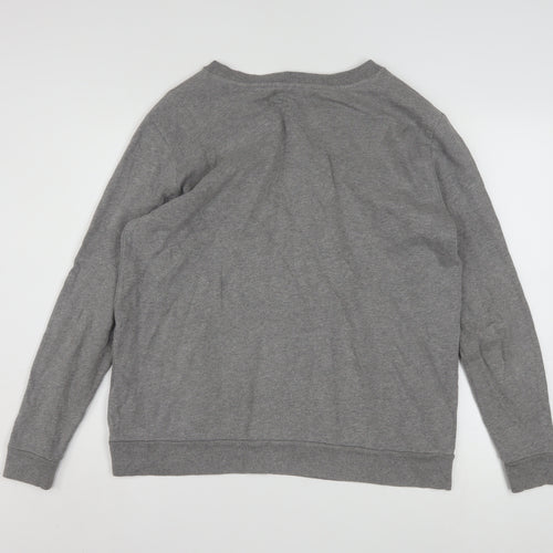 Calvin Klein Jeans Men's Grey Small Logo Crew Neck Sweatshirt
