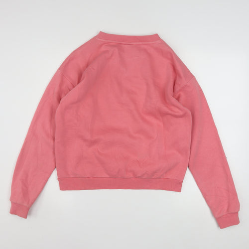 FILA Womens Pink Logo Pullover Sweatshirt XS Casual