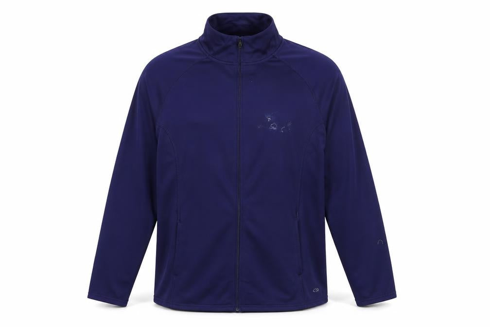 Front view of Champion Men Blue XL Track Jacket Full Zip Lightweight Activewear