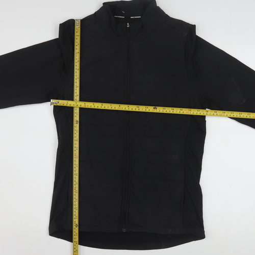 Nike Men's Black Small Running Track Jacket Full Zip Softshell