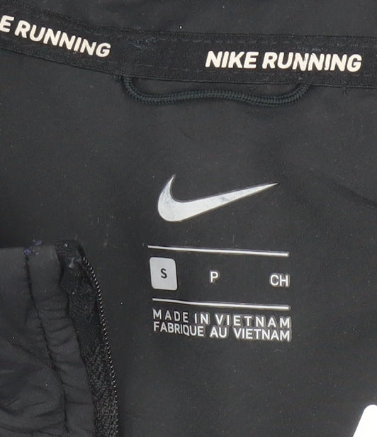 Nike Men's Black Small Running Track Jacket Full Zip Softshell