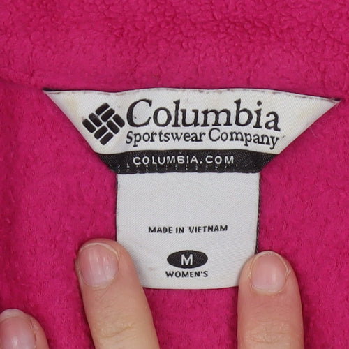 Columbia Women's Pink Fleece Full Zip Active Jacket Size M