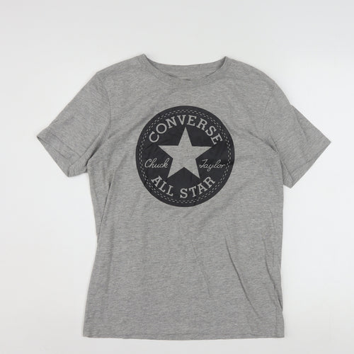 Converse Boys Grey Logo T-Shirt 12-13 Years Casual Short Sleeve Top