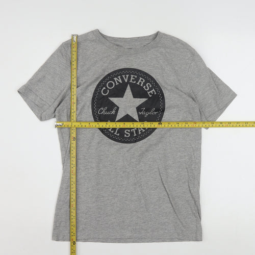Converse Boys Grey Logo T-Shirt 12-13 Years Casual Short Sleeve Top
