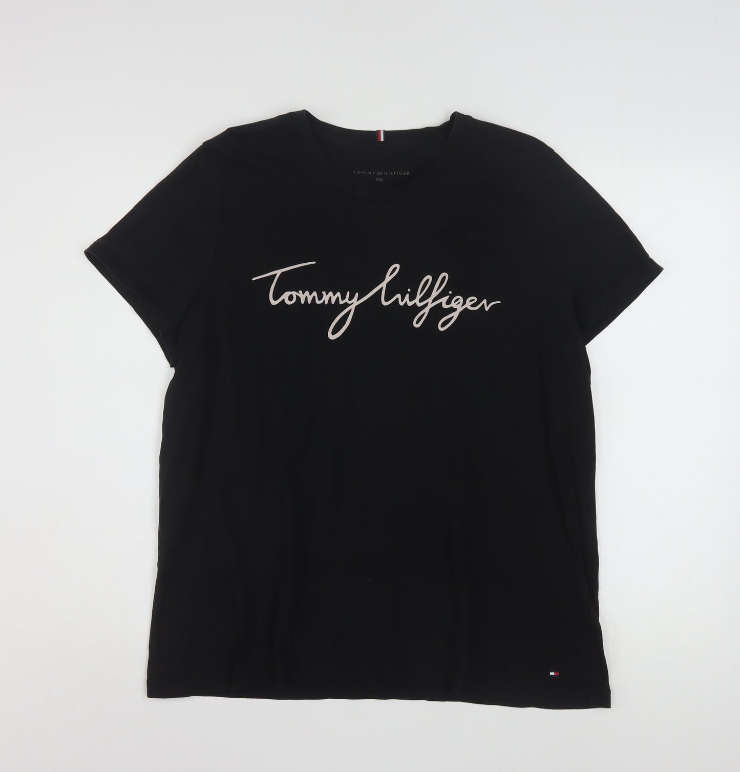 Tommy Hilfiger Women's Black 2XL Cotton Basic T-Shirt