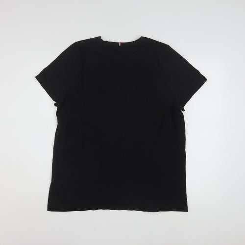 Tommy Hilfiger Women's Black 2XL Cotton Basic T-Shirt