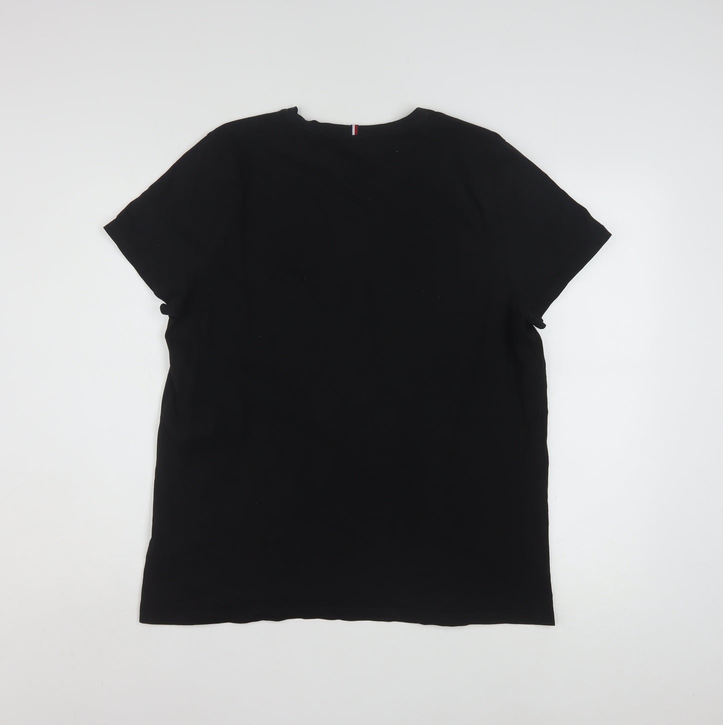 Tommy Hilfiger Women's Black 2XL Cotton Basic T-Shirt