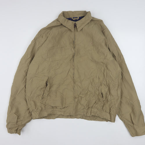 Chaps Men Beige 2XL Polyester Full Zip Lightweight Casual Jacket