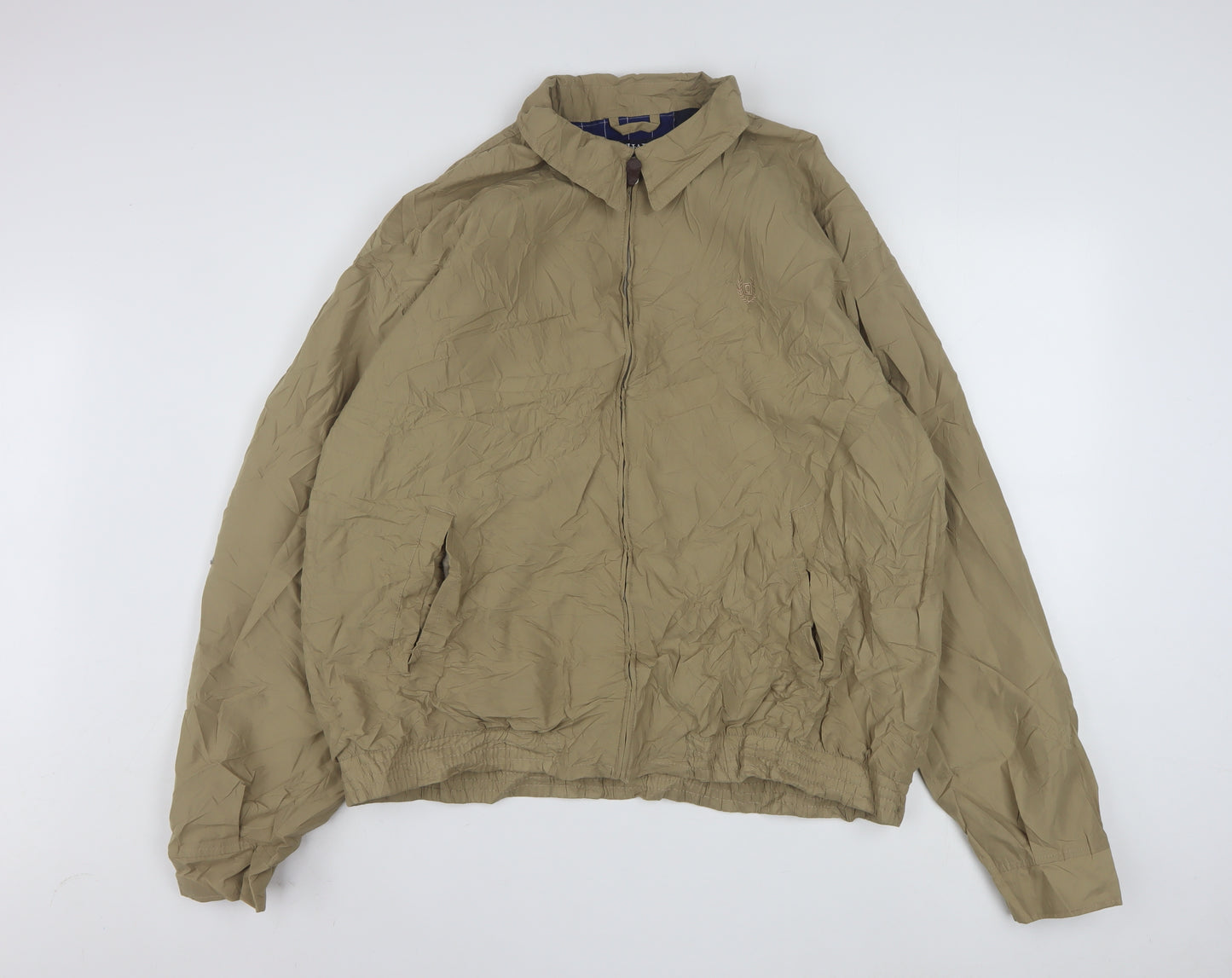 Chaps Men Beige 2XL Polyester Full Zip Lightweight Casual Jacket