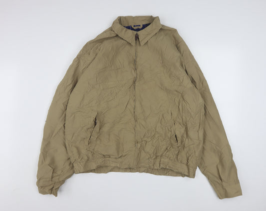 Chaps Men Beige 2XL Polyester Full Zip Lightweight Casual Jacket
