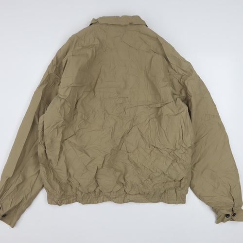 Chaps Men Beige 2XL Polyester Full Zip Lightweight Casual Jacket