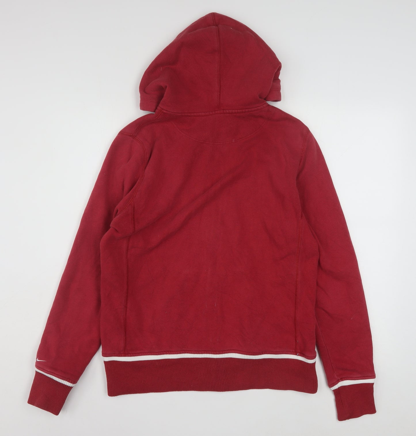 Nike Women Red Full Zip Hoodie Washington State L 16/18 Casual Athletic