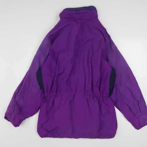 Columbia Women Purple Nylon Parka Jacket L Waterproof Lined Vintage