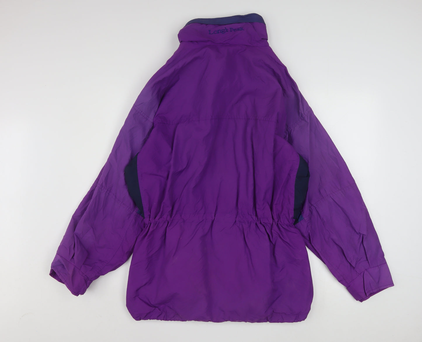 Columbia Women Purple Nylon Parka Jacket L Waterproof Lined Vintage