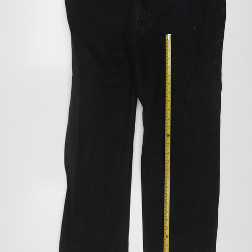 Levi Strauss & Co Men’s Black Straight Jeans W38 L32 Denim Classic