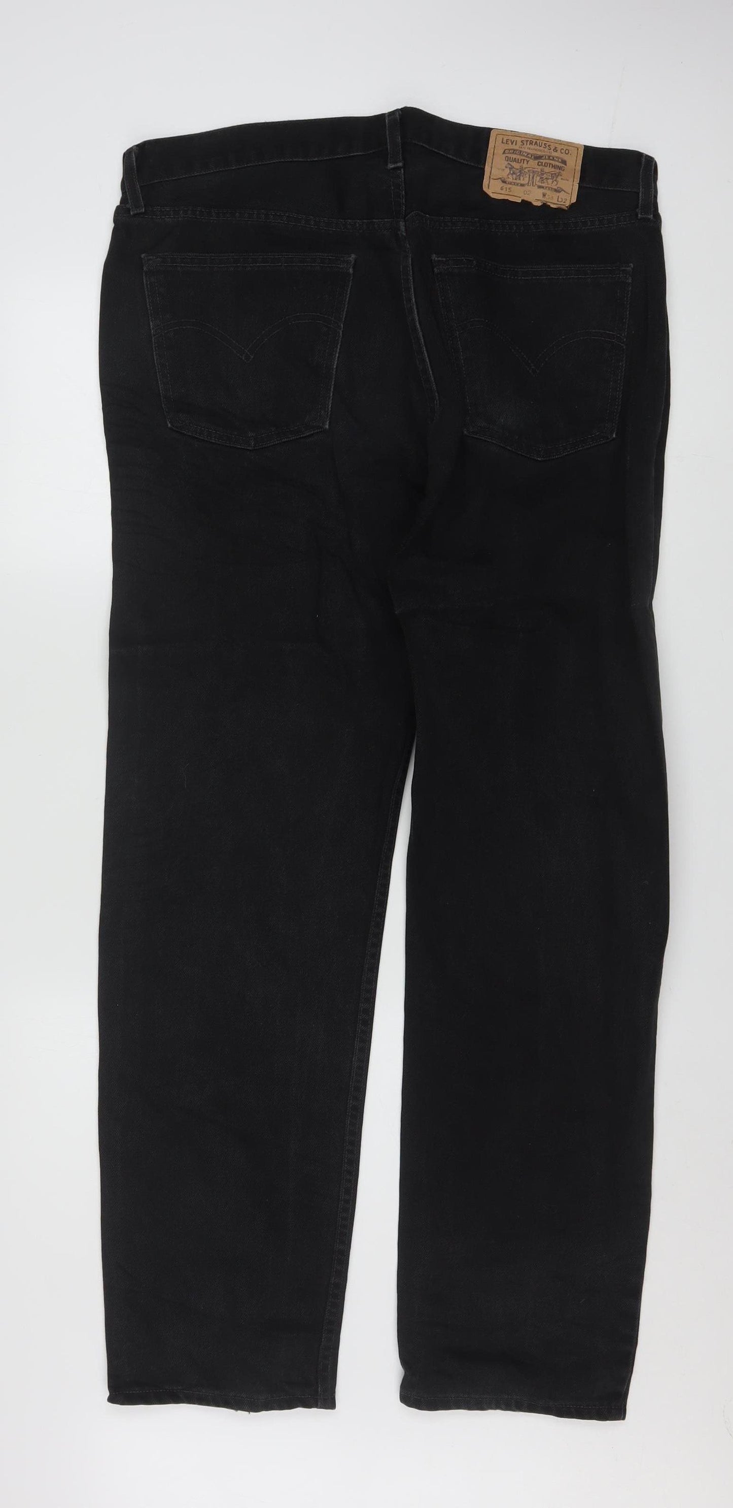 Levi Strauss & Co Men’s Black Straight Jeans W38 L32 Denim Classic