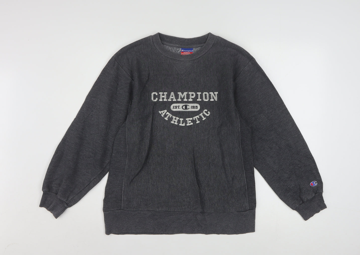 Champion Women's Grey Athletic Pullover Sweatshirt M 10/12 Cotton Blend