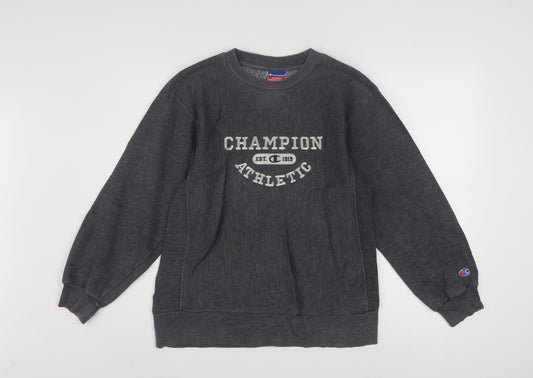 Champion Women's Grey Athletic Pullover Sweatshirt M 10/12 Cotton Blend