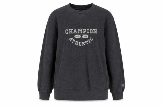 Front view of Champion Women's Grey Athletic Pullover Sweatshirt M 10/12 Cotton Blend