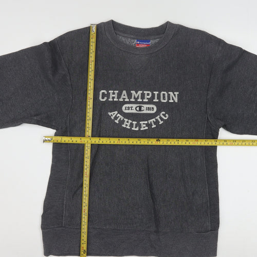 Champion Women's Grey Athletic Pullover Sweatshirt M 10/12 Cotton Blend