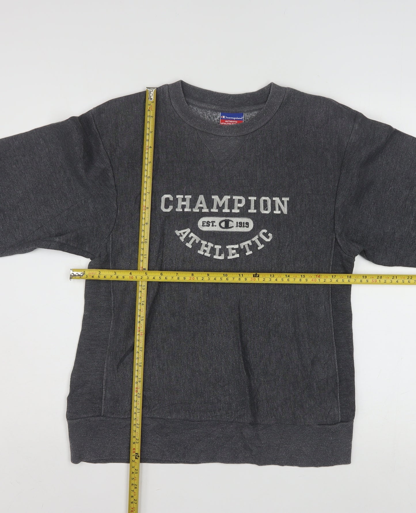 Champion Women's Grey Athletic Pullover Sweatshirt M 10/12 Cotton Blend
