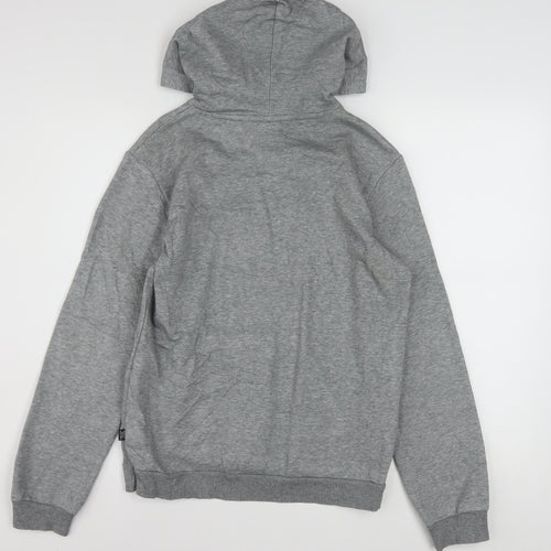 Puma Boys Grey Pullover Hoodie Fleece 13-14 Years Logo Graphic