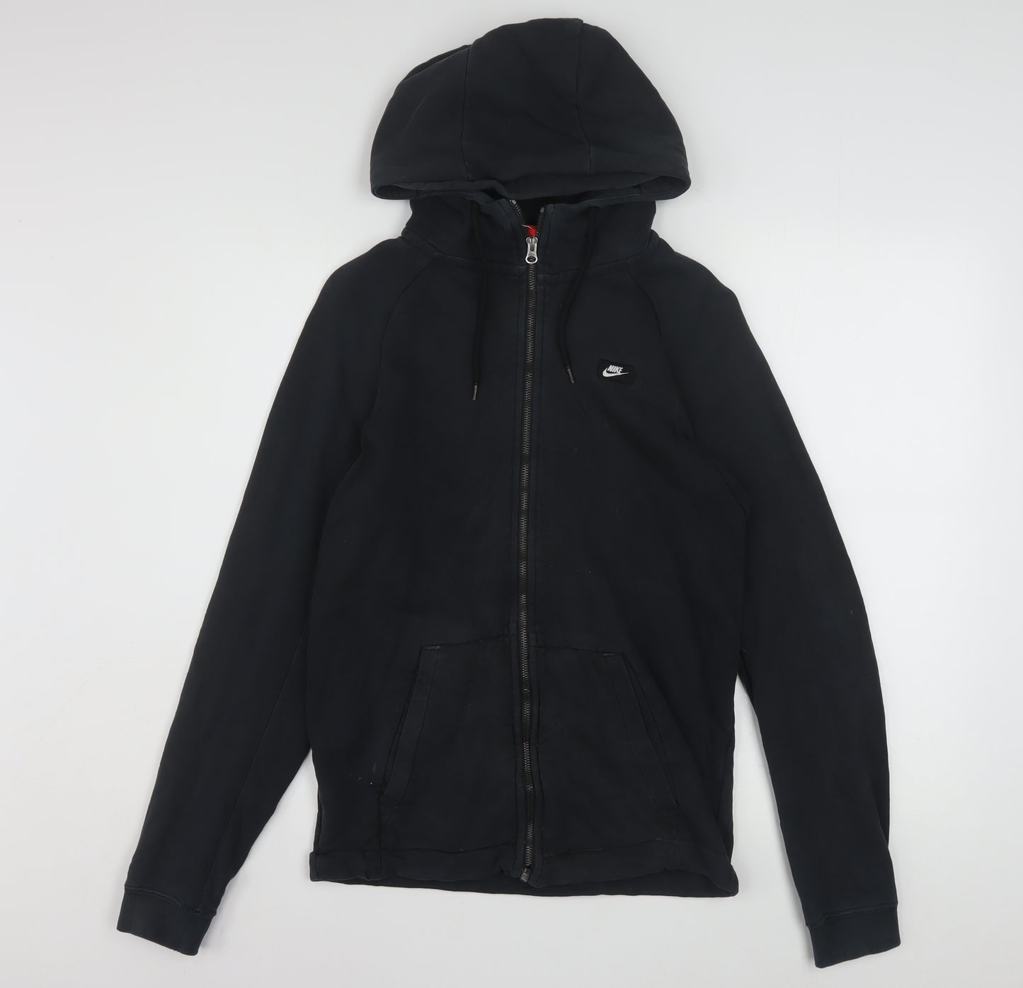 Nike Men's Black Full Zip Hoodie XS Regular Fit Cotton Blend