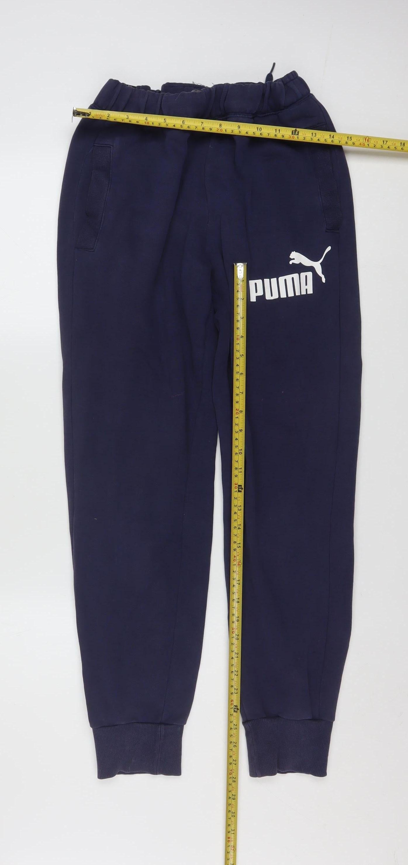 Puma Men's Blue Jogger Sweatpants S Regular Fit Fleece Trousers