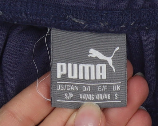 Puma Men's Blue Jogger Sweatpants S Regular Fit Fleece Trousers