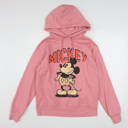 Disney Women Pink Mickey Mouse Pullover Hoodie XS