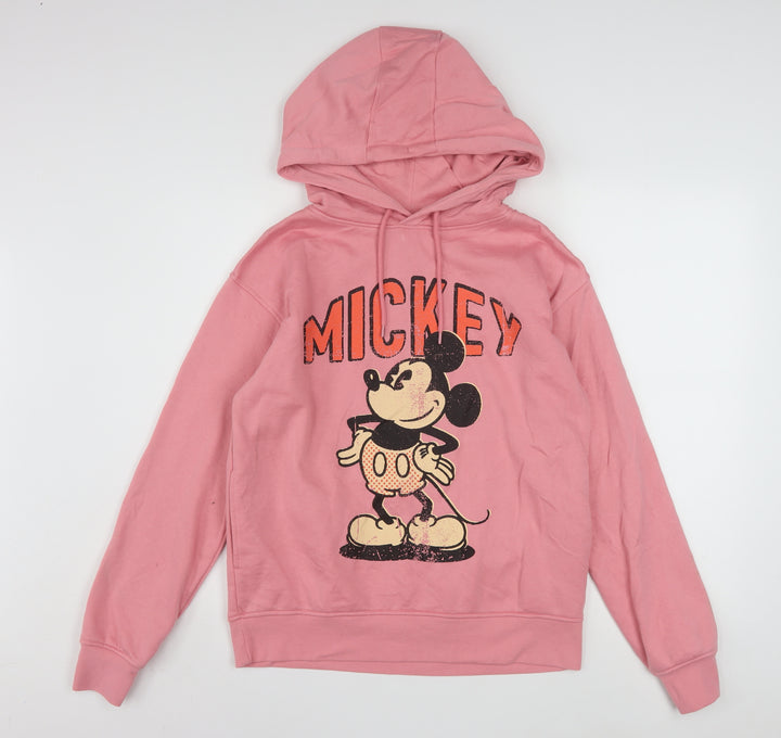 Disney Women Pink Mickey Mouse Pullover Hoodie XS