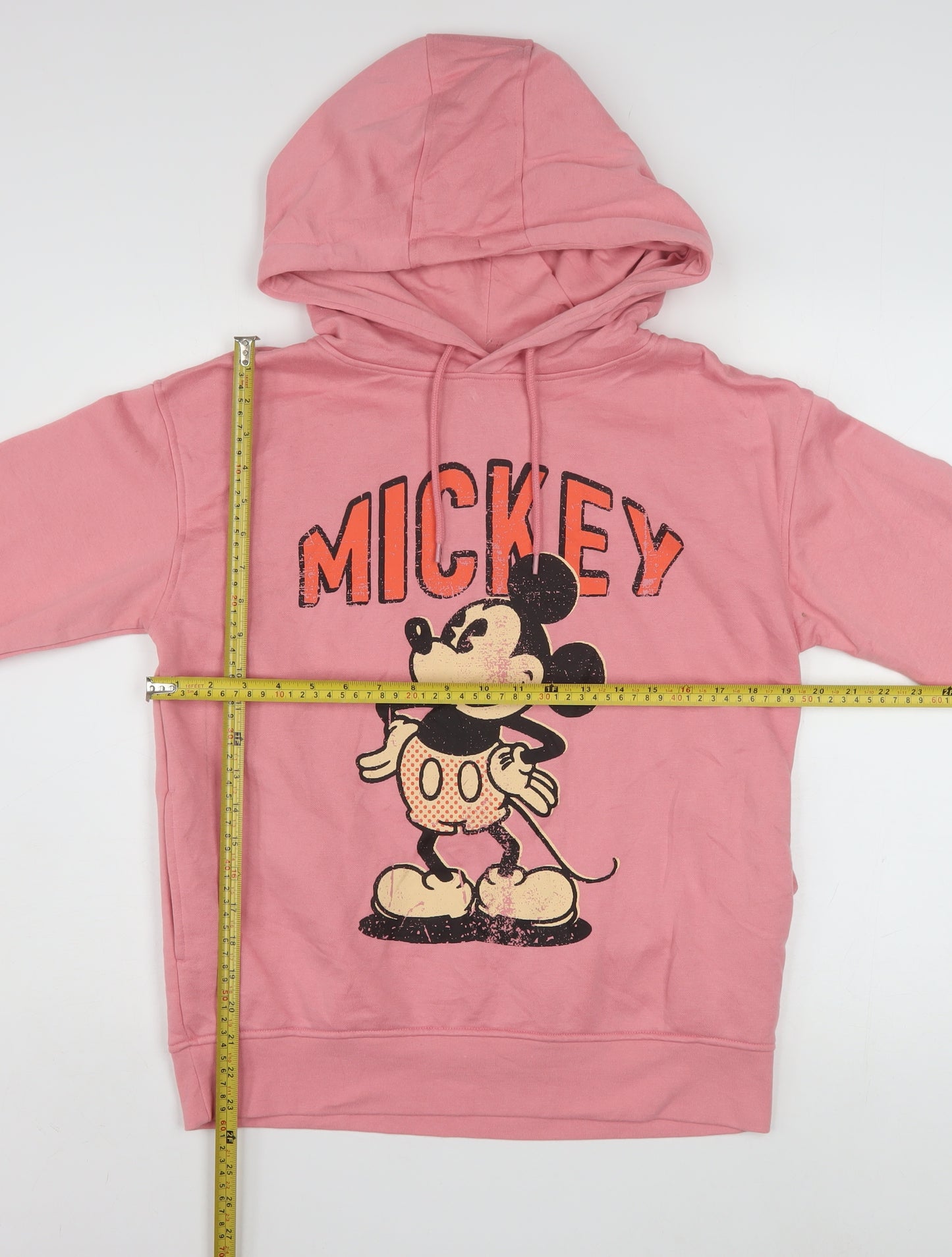 Disney Women Pink Mickey Mouse Pullover Hoodie XS