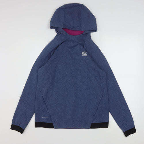 Canterbury Womens Blue Pullover Hoodie Size 12 Vaposhield Sportswear