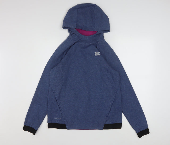 Canterbury Womens Blue Pullover Hoodie Size 12 Vaposhield Sportswear