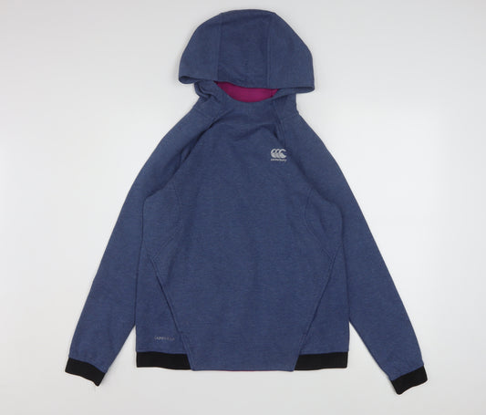 Canterbury Womens Blue Pullover Hoodie Size 12 Vaposhield Sportswear