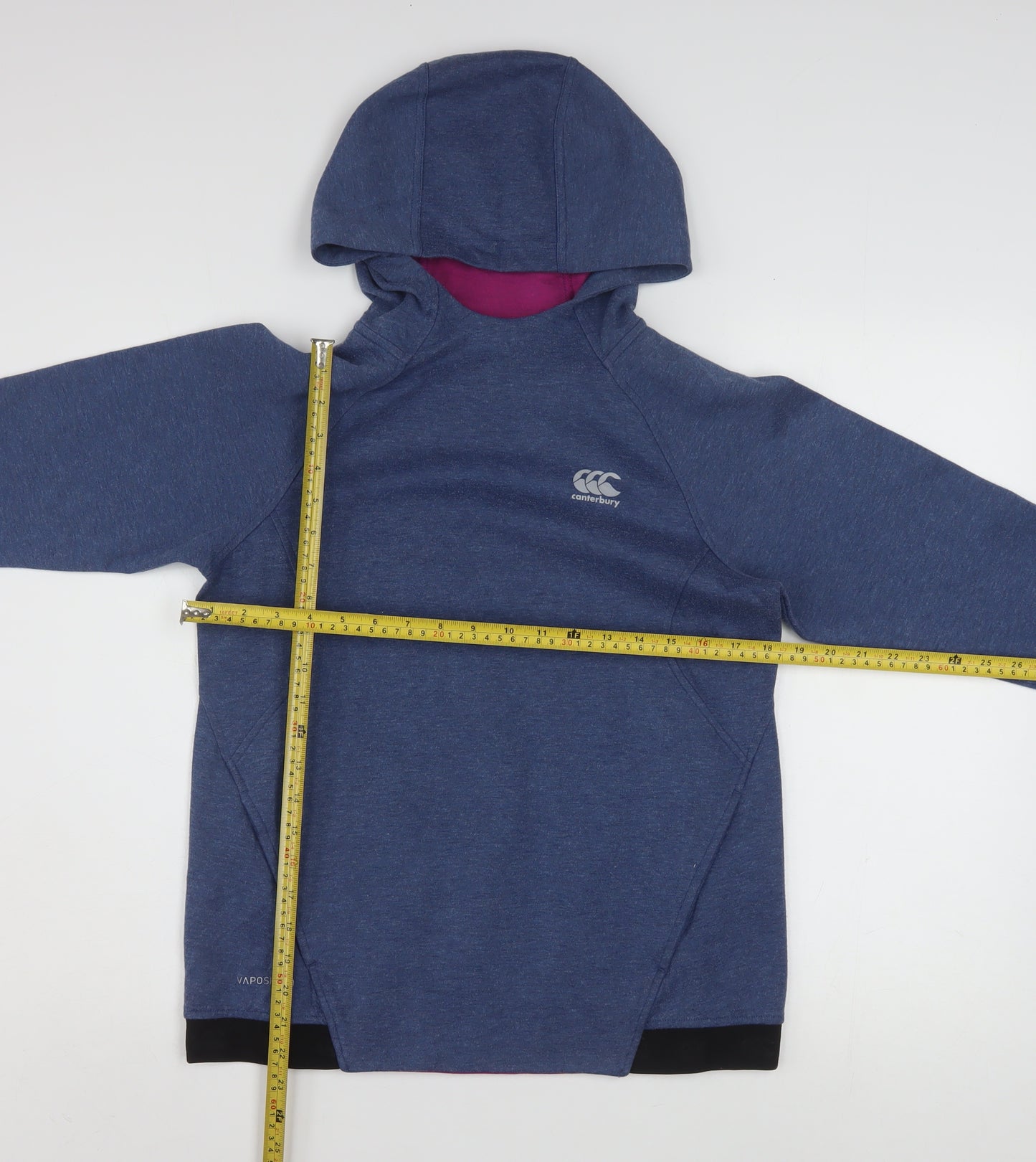 Canterbury Womens Blue Pullover Hoodie Size 12 Vaposhield Sportswear