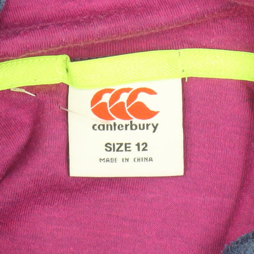 Canterbury Womens Blue Pullover Hoodie Size 12 Vaposhield Sportswear