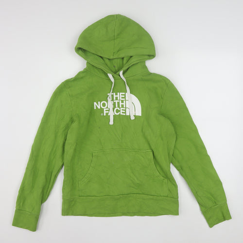 The North Face Womens Green Pullover Hoodie Medium Cotton Blend