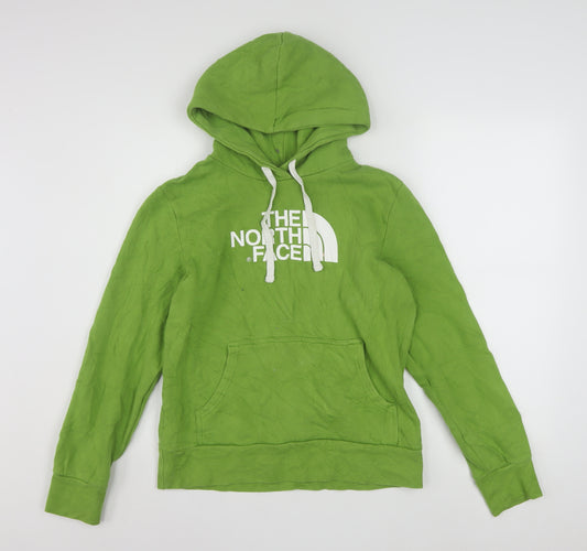 The North Face Womens Green Pullover Hoodie Medium Cotton Blend