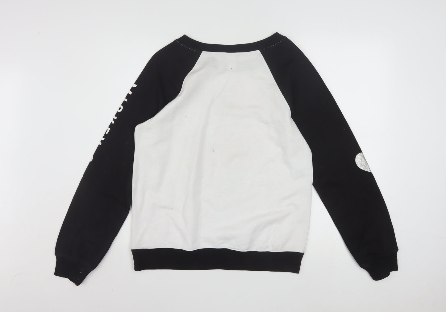 Disney Girls Black & White Mickey & Minnie Sweatshirt M (7-9) Cotton Blend