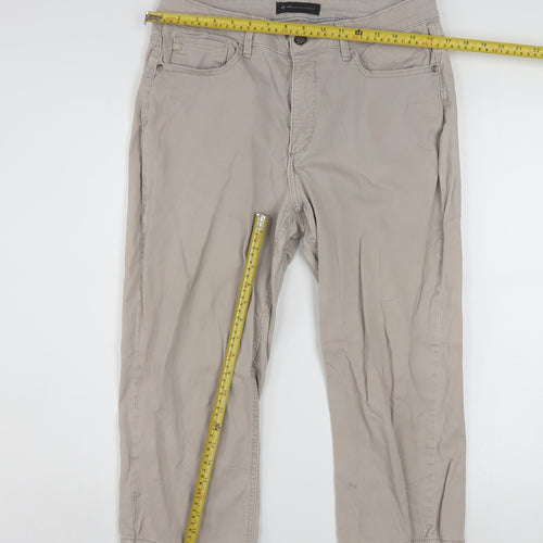 Lee Women Beige Chino Trousers Size 14 Cotton Stretch
