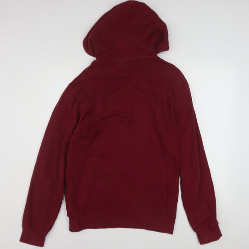 Adidas Men's Red Pullover Hoodie XS Logo Fleece Sweatshirt