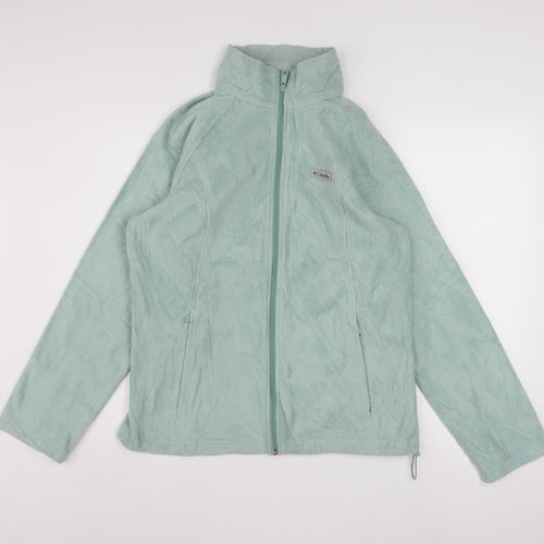 Columbia Women Green L Fleece Full Zip Activewear Jacket