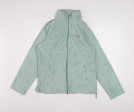 Columbia Women Green L Fleece Full Zip Activewear Jacket