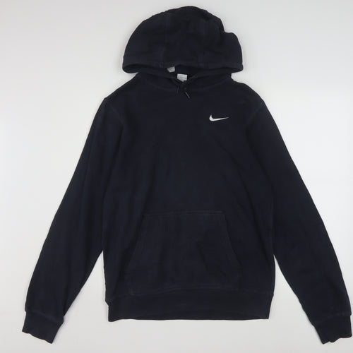 Nike Men's Navy Blue Pullover Hoodie Small Cotton Blend Classic Fit