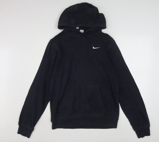 Nike Men's Navy Blue Pullover Hoodie Small Cotton Blend Classic Fit