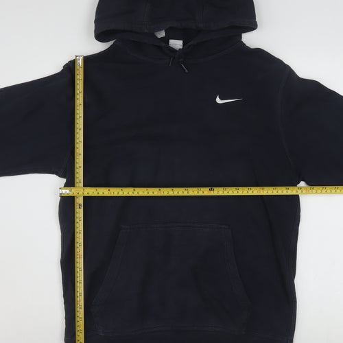 Nike Men's Navy Blue Pullover Hoodie Small Cotton Blend Classic Fit