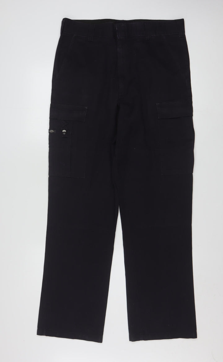 Dickies Men's Black 33UL Cargo Work Trousers