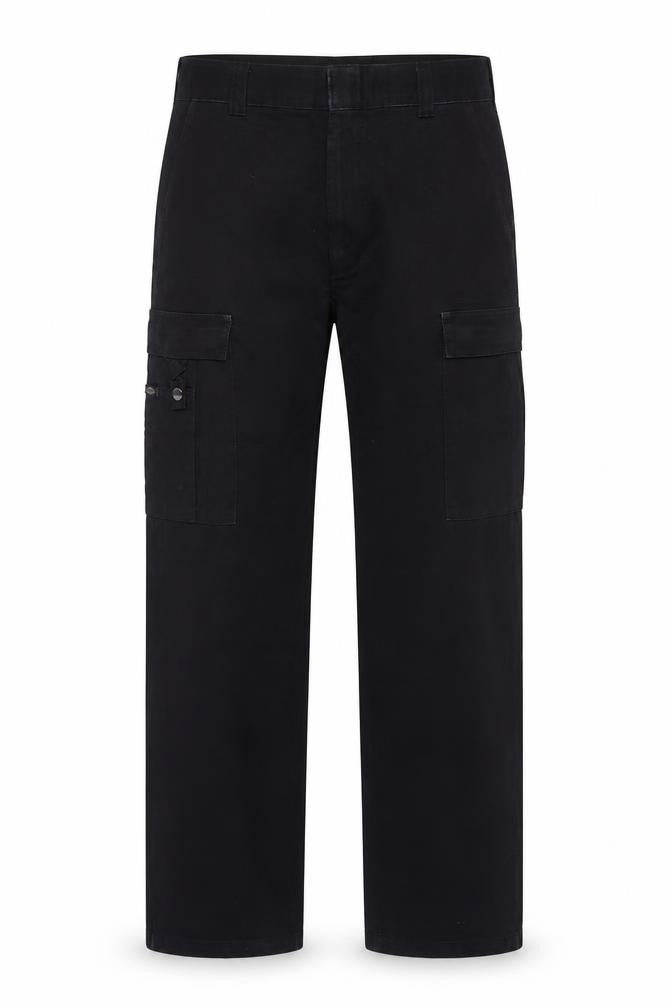 Front view of Dickies Men's Black 33UL Cargo Work Trousers